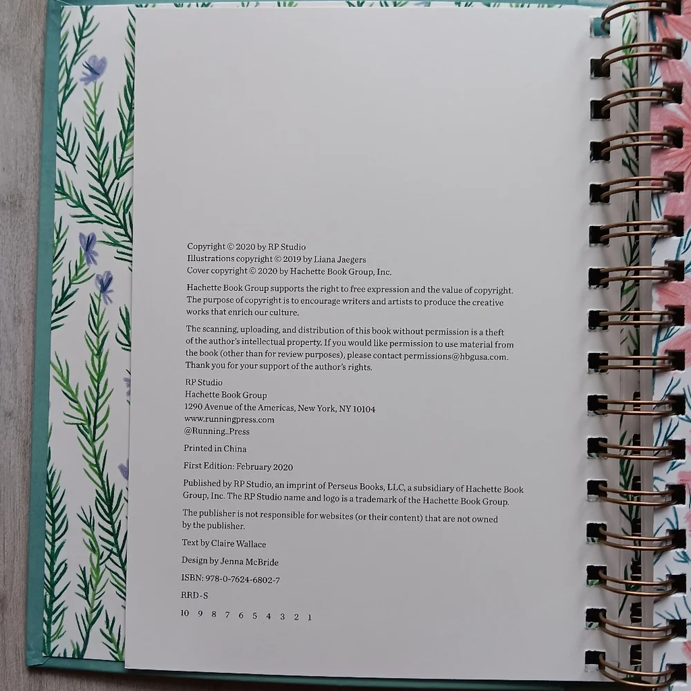 New I Love My Plants Gardening Journal Spiral Bound Sections Graphs Notes Info